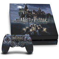 Head Case Designs Offizielle Harry Potter Schloss Grafiken Vinyl Haut Gaming Aufkleber Abziehbild Abdeckung kompatibel mit Sony Playstation 4 PS4 Console and DualShock 4 Controller Bundle
