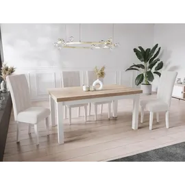 WFL GROUP Ausziehtisch 200 x 78 x 100 cm Sonoma Eiche braun