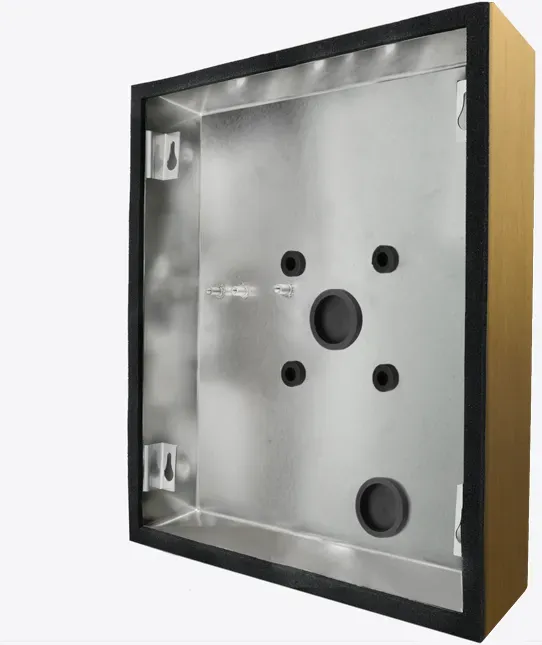 DoorBird D21xKH Aufputz Montagerückgehäuse Gold-Optik als PVD Beschichtung, Edelstahl, gebürstet
