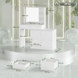 Homcom Schminktisch MDF, Acryl
