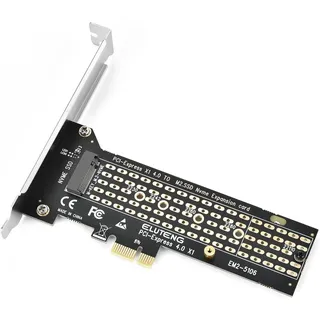 ELUTENG M.2 NVME zu PCIe 4.0 Adapter mit Blende, NVME SSD auf PCIe X1 Konvertierungsadapter für 2280/2260/2242/2230/22110 M.2 NVMe SSD