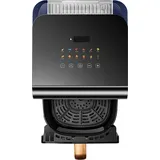 Panasonic NF-CC600AXE (Heißluftfritteuse) 1450 Watt Schwarz mit Roségoldenem Griff, Dunkelblau an den Seiten