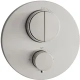 Herzbach Design iX Unterputz-Thermostat für 2 Verbraucher Edelstahl gebürstet 17.803050.1.09