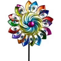 Formano Buntes Windrad Blume Garten Metall Windspiel Windmühle 124