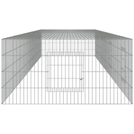 vidaXL Kaninchenkäfig 5 Paneele 541 x 109 x 54 cm silber