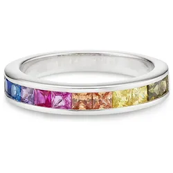 Fingerring »Schmuck Geschenk Silber 925 Damenring«, mit Zirkonia (synth.), 14551750-56 silberfarben-blau-lila-pink-orange-gelb-grün + blau-lila-pink-orange-gelb-grün