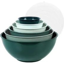 Grünes Rührschüssel-Set mit Deckel, 12er-Pack