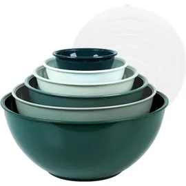 Grünes Rührschüssel-Set mit Deckel, 12er-Pack