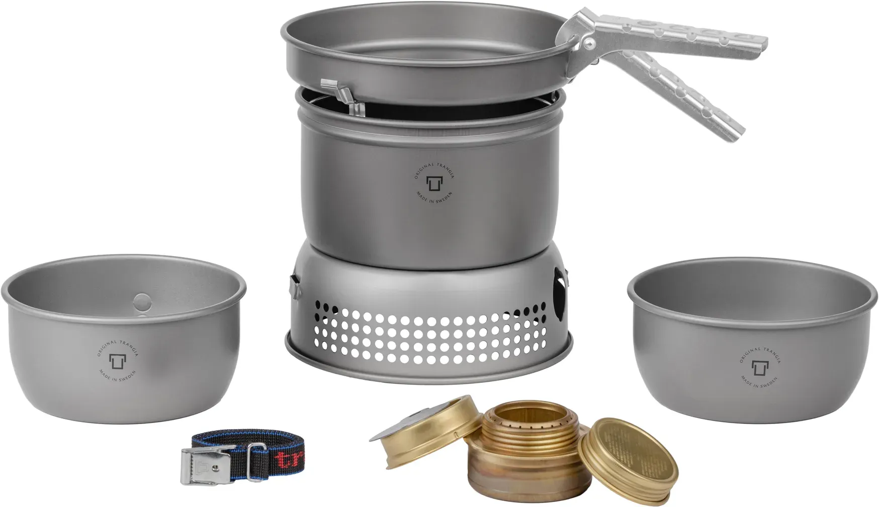 Trangia Trangiakök 27-1 HA Campingkochset 3- teilig mit Spiritusbrenner Set 4 grau