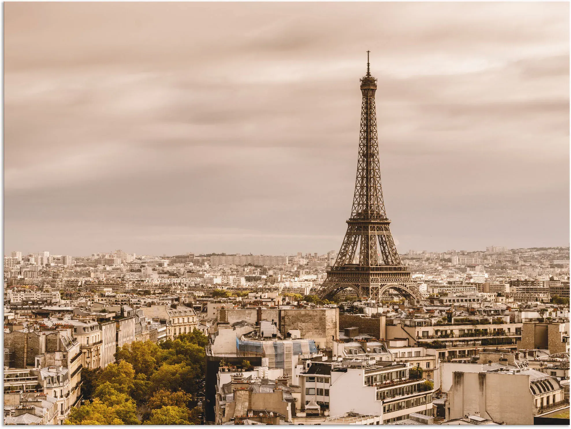 Artland Wandbild »Paris Eiffelturm I«, Frankreich, (1 St.), als Alubild, Outdoorbild, Leinwandbild, Wandaufkleber, versch. Größen Artland natur