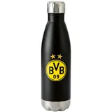 BVB Borussia Dortmund BVB-Isolierflasche 0,5L, Edelstahl, spülmaschinenfest, Schwarz/Gelb