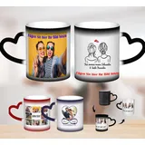 Personalisierte Zaubertasse mit Foto & Text bedruckt Personalisierte Fototasse mit eigenem Foto Tasse Tassen 325ml Keramik Geschenkidee Männer, Frauen