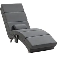 Homcom Massagesessel mit Fernbedienung Polyester 168 x 84 x 56 cm Grau