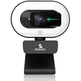 NexiGo StreamCam N930E, 1080P Webcam with Ring Light and Privacy Cover, Auto-Focus, Plug and Play, Web Camera for Online Learning, Zoom Meeting Skype Teams, PC Mac Laptop Desktop Computer