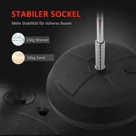 Homcom Punchingball Set Kunstleder, Stahl