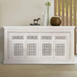 Sideboard Holzkommode im orientalischen Stil geschnitzt