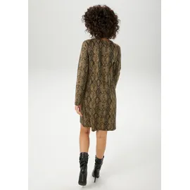 Aniston CASUAL Jerseykleid Schlangen-Muster Schwarz/Beige 46