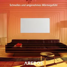 Arebos Infrarotheizung Infrarot Wandheizung Heizung Heizkörper Thermostat WIFI 700 W - Weiß
