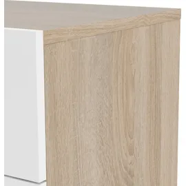 INOSIGN Kommode "Pepe Highboard", weiß (eiche struktur, weiß hochglanz), B:70cm H:102cm T:40,3cm, Spanplatte, Sideboards, Schubladenkommode, Schubkastenkommode, Breite 70 cm, Höhe 102 cm