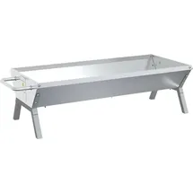 vidaXL Grill Silbern 118x42x30,5 cm