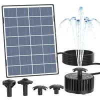 AISITIN 4,5W Solar Springbrunnen für Außen, Glas Solarbrunnen für Draussen, Solar Teichpumpe mit 3M Kabel, Solar Wasserpumpe mit 4 Effekte, Solar Fontäne Pumpe für Garten,Vogelbad,DIY Wasserspiele