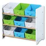 KESPER Kinderregal Aufbewahrungsregal 90 x 30 x 90 cm Holz weiß-grün-blau