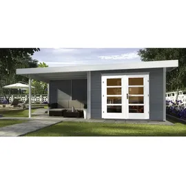 Weka Designhaus 126 B+ 6,45 x 3,77 x 2,47 m grau inkl. Anbau