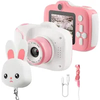 ETPARK Kinderkamera, Digital Kinder Kamera Vorne und Hinten Fotoapparat Kinder Selfie und Videokamera 2 Zoll HD-Bildschirm 1080P Kleinkind Kamera mit 32G Speicherkarte für 3-12 Jahre Mädchen Geschenke