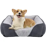 JOEJOY Hundebett Mittelgroße kleine Hunde Hundekorb Waschbar - Flauschig Hundebetten, rutschfest Hundekorb Hundesofa, Kuschelig HundeköRbchen für Hunde und Katzen(M 63×53×20 cm