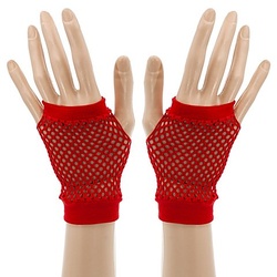 Netz-Handschuhe, rot