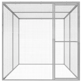 vidaXL Katzenkäfig 3x1,5x1,5 m Verzinkter Stahl