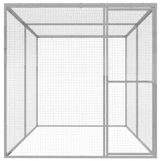 vidaXL Käfig 3 x 1,5 x 1,5 m silber
