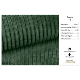 altdecor Ecksofa modulares Sofa Mende-L1 - 190x190x70 cm Rosa Cord