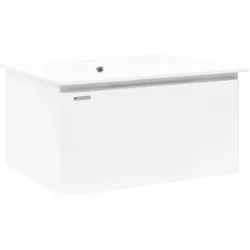 Naturel Badezimmerschrank mit Waschbecken Ancona 100x45x46 cm Weiß ANCONA2100DVB