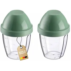 Westmark Mix-Ei Shaker 2er Set 0,25 l Klar/Mint-Grün