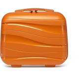 KONO Kosmetikkoffer Beautycase Kabinengepäck Damen PP Schminkkoffer (Orange)