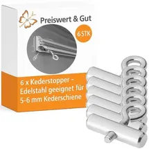 PRO PLUS 6x Kederstopper Edelstahl – ideal als Kederleiste Haken & Markisenhaken für Kederschiene Ø5–6mm | für Planen, Vorzelte & Sonnensegel
