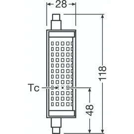 LEDVANCE LED-Stablampe R7s 4099854048722 18,2 W R7s warmweiß 1 St.