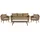 Beliani Gartenmöbel Set 5-tlg. Beige/Braun/Grün
