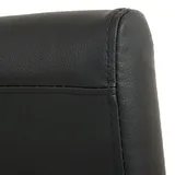 Mendler 4er-Set Esszimmerstuhl Stuhl Küchenstuhl Littau ~ Kunstleder, schwarz matt, dunkle Beine