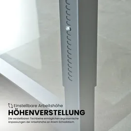 bümö Eckschreibtisch R-Serie Weiß