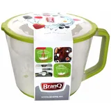 BranQ Home essential Küchenbehälter/Mixbecher mit Deckel zum Mixen oder Aufbewahren 2L, BPA-frei Kunststoff