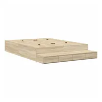 VidaXL Bett Bett mit Stauraum mit Tür Sonoma Eiche