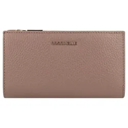 Coccinelle Metallic Geldbörse RFID Schutz Leder 16 cm  braun
