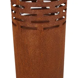 Frank-Flechtwaren Windlicht Rost-Säule, im 2er Set