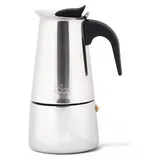 any morning Moka Pot 200 ml 4 Tassen Silber