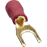 SINUSLIVE KSI-1,5 Gabelkabelschuh 1.50 mm2 Loch-ø=1.5 mm Teilisoliert Schwarz, Rot 10 St.