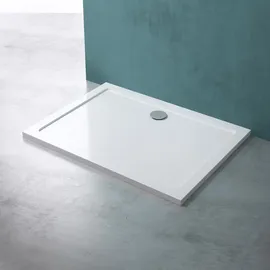 mai & mai Duschkabine Duschabtrennung mit Drehtür 90x120x195cm Hebe-senk-mechanismus inkl. Duschtasse 8mm Esg-sicherheitsglas Nano-beschichtung Ra... - Silber