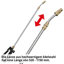 Hecht Teleskop Sprühlanze Drucksprüher 520-1150 mm