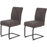 Hela Esszimmerstuhl Luise S Schwingstuhl Set 2 St., Komfortsitz mit Federkern, Küchenstuhl, schwarz